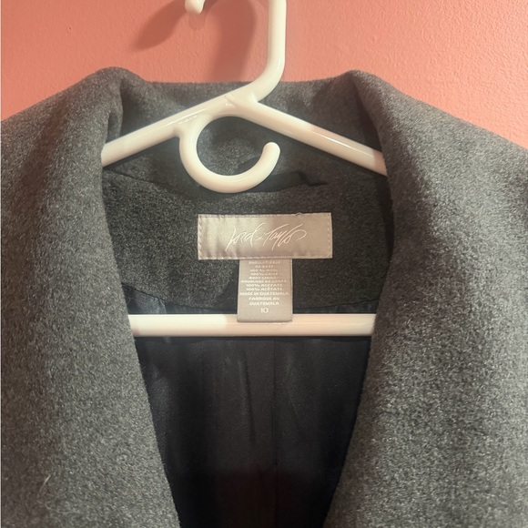 Lord & Taylor Dark Gray Trench Coat - Picture 2 of 5